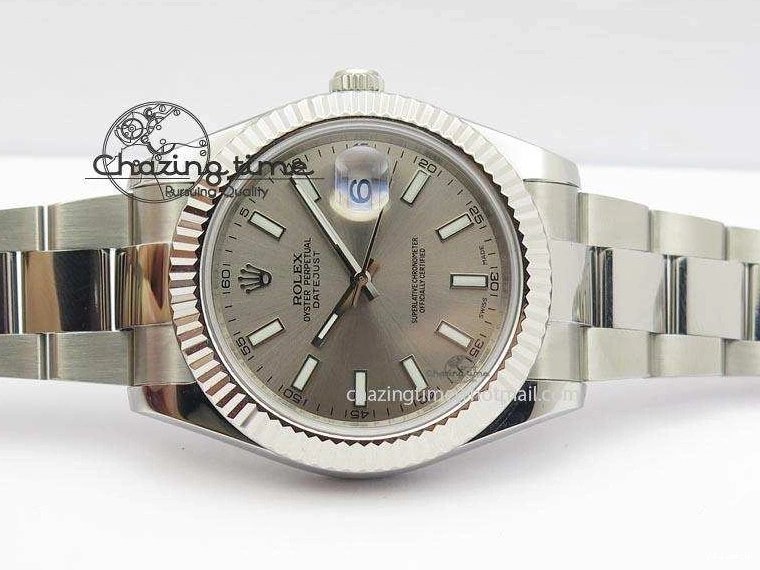 Sliver A3136 Dial II SS 41mm Gray 116334 Datejust On Sticks Bracelet Markers SS 0102